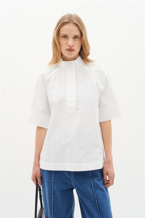 InWear Merlissaiw SS Shirt Kvinde Pure White Skjorter Regular Fit Str 36 - hos Magasin