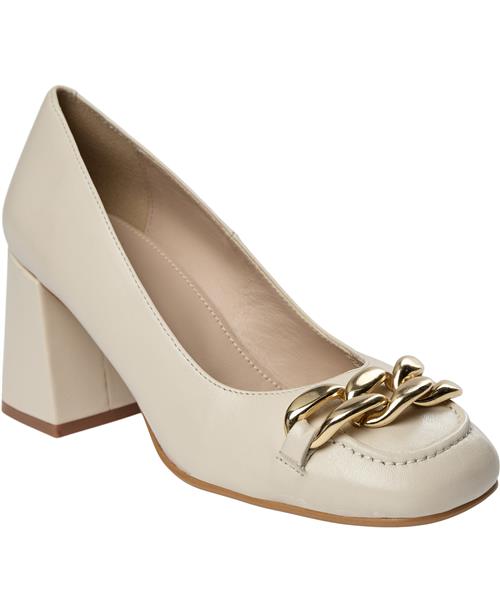 Gardenia Donna Kvinde Cream Pumps & Stiletter Str 40 - Læder hos Magasin