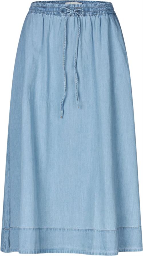 Lollys Laundry Bristolll Midi Skirt Kvinde Blue Midi Nederdele Str S - Denim hos Magasin