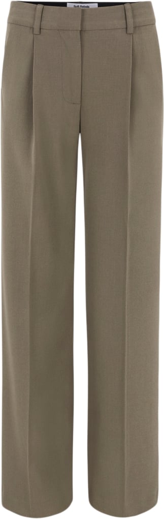 Soft Rebels Srvilja Midwaist Loose Pant Kvinde Morel Bukser Med Lige Ben Str L - hos Magasin