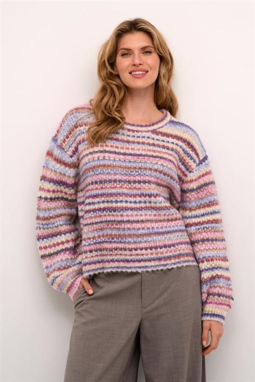 Se Culture Cuhazel Pullover Kvinde Purple Melange Multi Sweaters Str S - hos Magasin ved Magasin