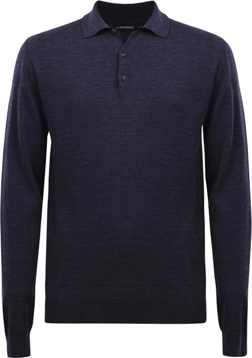 Se J. Lindeberg Noel Light Merino Polo Shirt Mand 6855 Langærmede Poloer Str XL Merino - hos Magasin ved Magasin