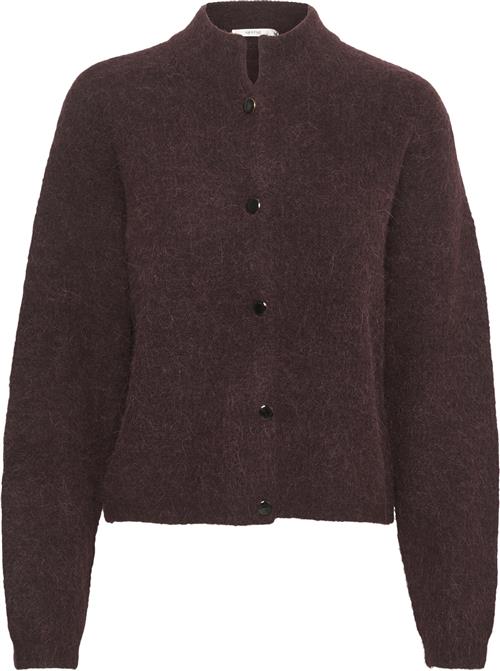 Se Gestuz Alphagz Short Cardigan Noos Kvinde Plum Melange Cardigans Str L - hos Magasin ved Magasin