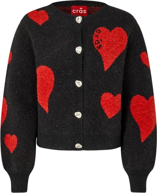 Cras Heartscras Cardigan Kvinde Black Hearts Cardigans Str 42 - hos Magasin