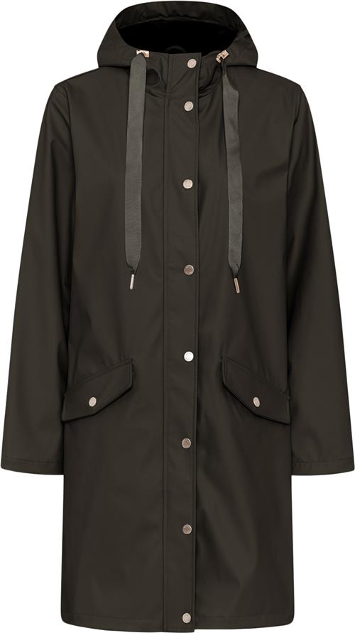 Micha Coat_ Rain Coat Kvinde Olivegreen Regnjakker Str 46 - hos Magasin