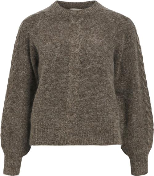 Se Object Objnete LO Knit Pullover Noos Kvinde Morel/melange Toppe Loose Fit Str L - hos Magasin ved Magasin