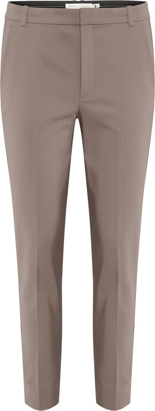 InWear Zella Pant Kvinde Sandy Grey Bukser Med Smalle Ben Regular Fit Str 42 - hos Magasin