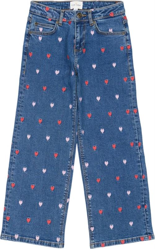 Se The New Tnlovina Wide Jeans Str 110-116 cm/5-6 år Piger - Medium Blue Wash Bukser Bomuld hos Magasin ved Magasin