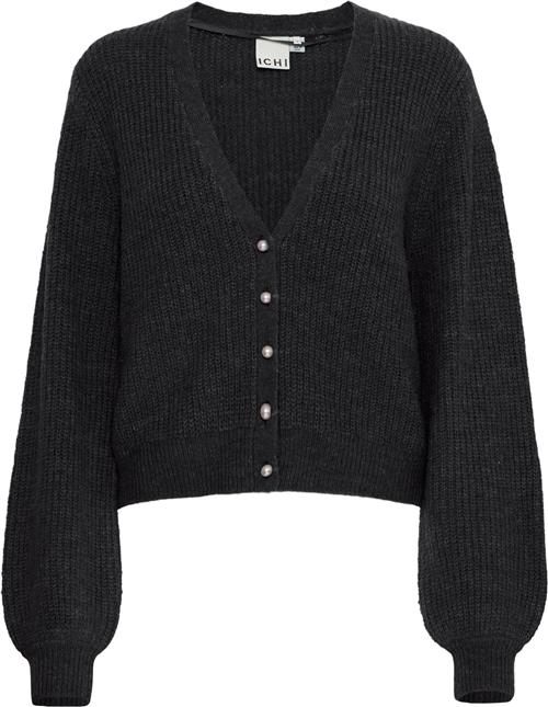 Se ICHI Ihmarin CA5 Kvinde Black Melange Cardigans Loose Fit Str XS - hos Magasin ved Magasin