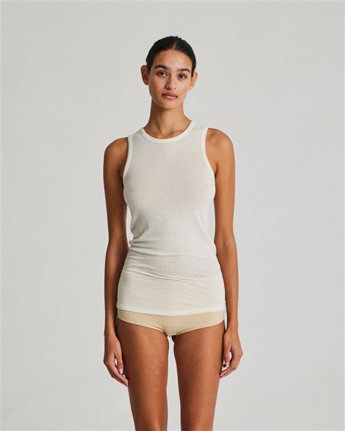 Gai&Lisva Alberte Wool Top Kvinde Off White Tanktoppe Str M - Uld hos Magasin