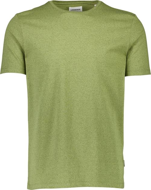 Lindbergh Mouliné Oneck tee S/S Mand True Army Mix Kortærmede T-shirts Relaxed Fit Str S - hos Magasin