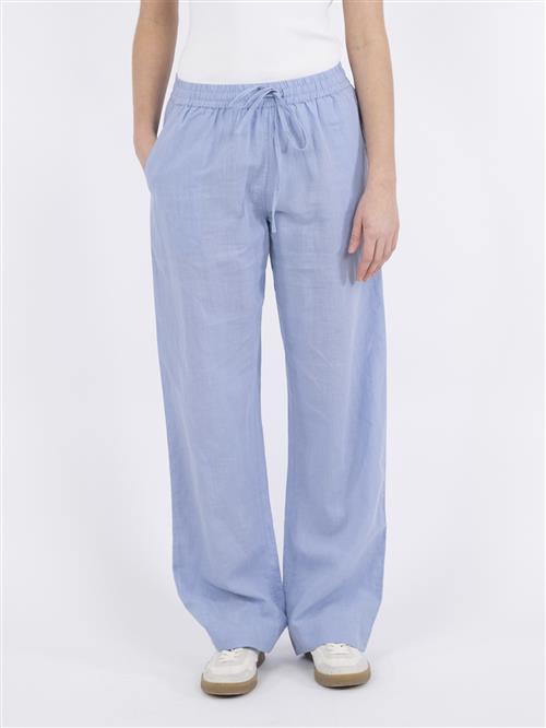 Neo Noir Sonar Linen Pants Kvinde Light Blue Bukser Med Lige Ben Str 40 - hos Magasin