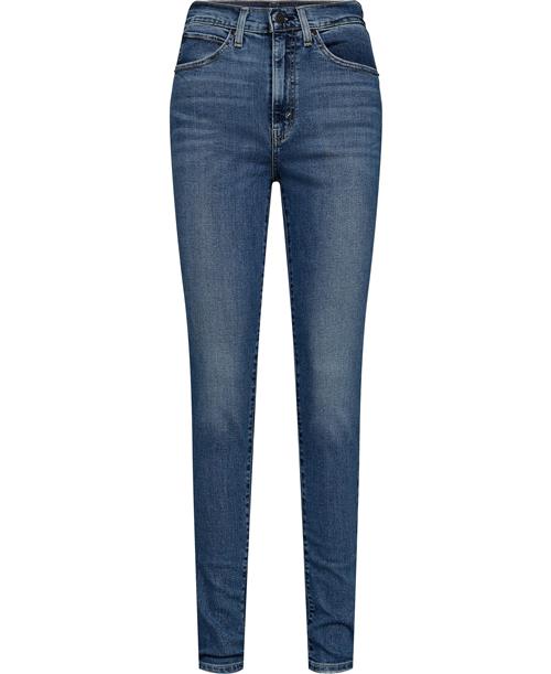 Se Levi's Retro High Skinny RUN THE Worl Kvinde Med Indigo - Worn In Skinny Jeans Str W27/L30 - hos Magasin ved Magasin