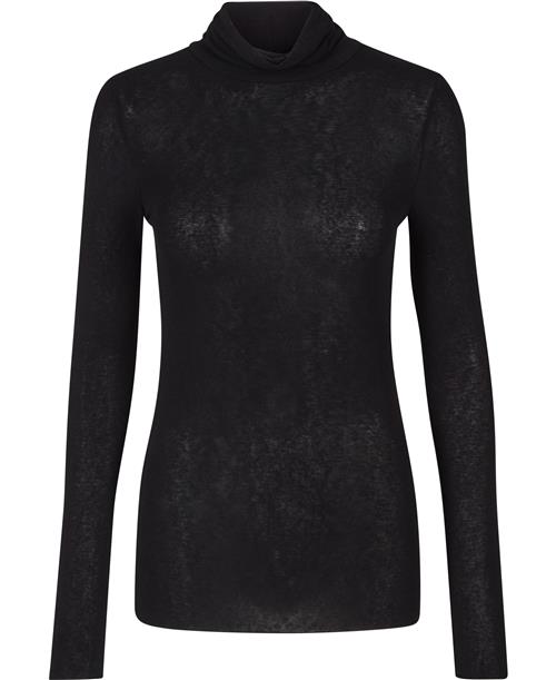 Gai&Lisva Anna Tshirt Kvinde Black Rullekraver Str XS - Uld hos Magasin