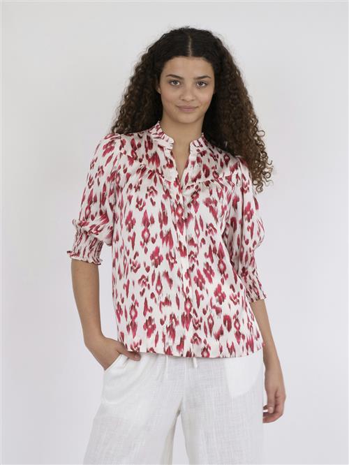 Se Neo Noir Diana Vibrant Blouse Kvinde Pink Kortærmede Bluser Str 40 - hos Magasin ved Magasin