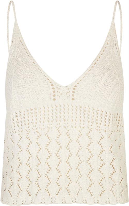 Lollys Laundry Saylorll Top SL Kvinde Creme Tanktoppe Str XS - Bomuld hos Magasin