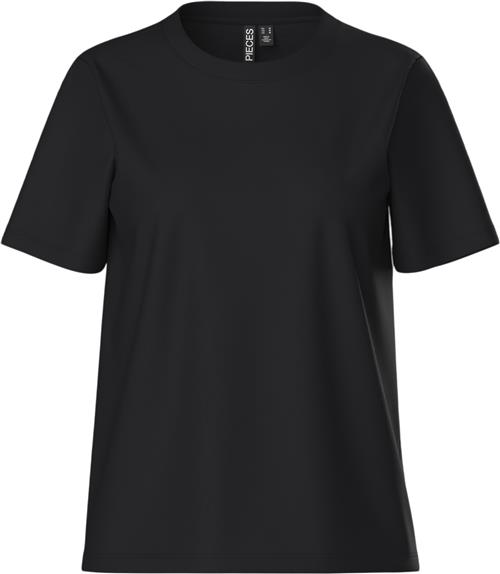 Pieces Pcria SS Solid TEE Noos BC Kvinde Sort Kortærmede T-shirts Regular Fit Str XL - hos Magasin