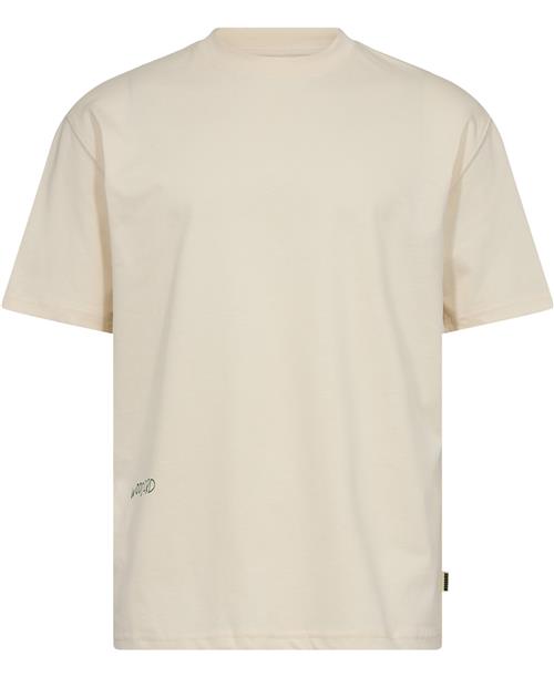 Woodbird Wbbaine Vase Tee Mand Off White - Green Kortærmede T-shirts Casual Fit Str M - Bomuld hos Magasin