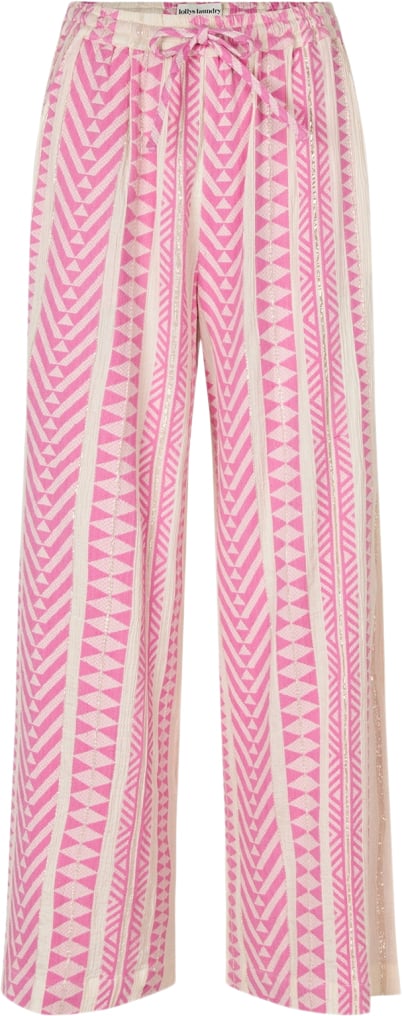 Lollys Laundry Liamll Pants Kvinde Pink Bukser Med Brede Ben Loose Fit Str L - hos Magasin