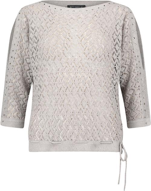 Betty Barclay Strickpullover Ku Kvinde Light Stone Kortærmet Strik Str 46 - hos Magasin