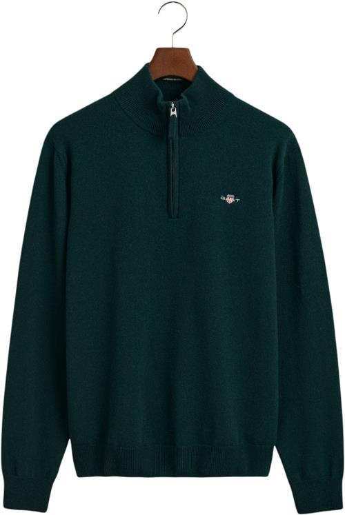 Se Gant Superfine Lambswool Half ZIP Mand Tartan Green Turtlenecks Str XL - hos Magasin ved Magasin