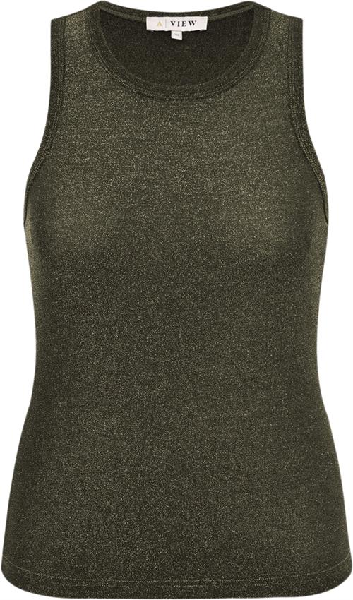 A-VIEW Eva Tank top Kvinde Black/gold Toppe Str 34 - hos Magasin