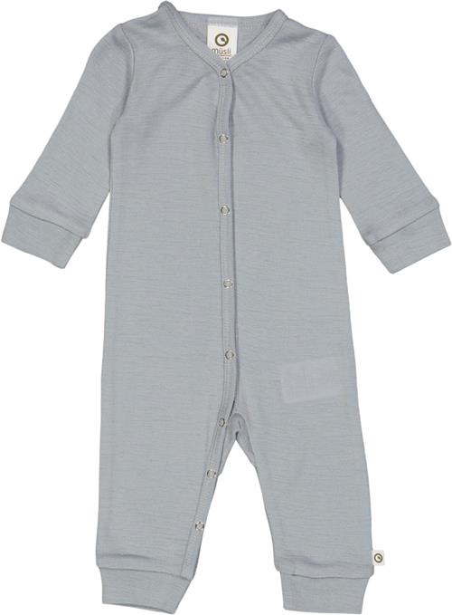 Müsli by Green Cotton Woolly Bodysuit Str 92 - Jasmin Blue Heldragter Bomuld hos Magasin