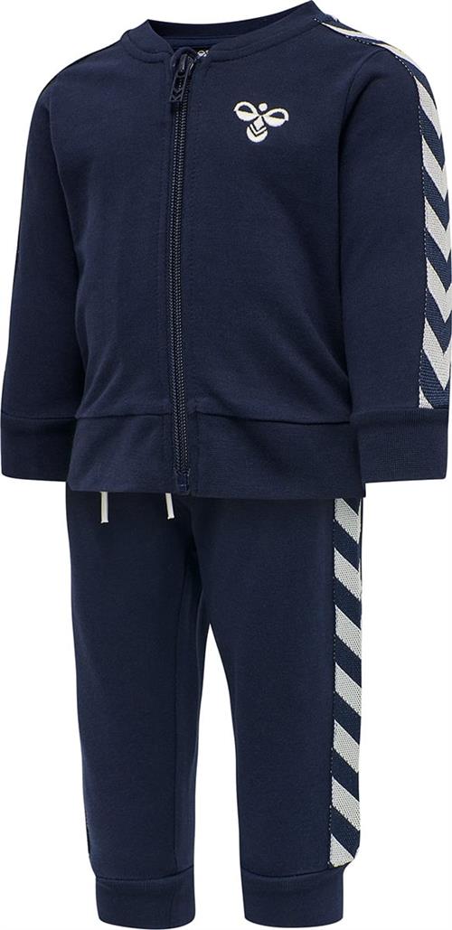 Hummel Hmlbille Tracksuit Str 3 år / 98 cm - Blå Sweatshirts Bomuld hos Magasin