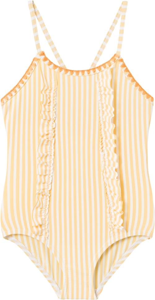 Lil' Atelier Nmffarrow Swimsuit LIL Str 98 - Sahara Sun Badedragter hos Magasin