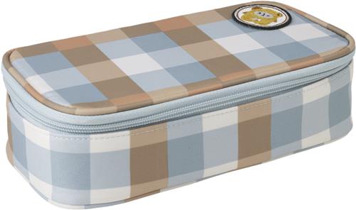 Fabelab Pencil Case Cottage Blue Checks One Size - Penalhuse Polyester hos Magasin