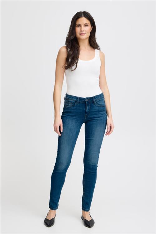 Se Fransa Zoza 1 Jeans Kvinde (Noos) Metro Blue Denim Skinny Jeans Tight Fit Str 36/32 - hos Magasin ved Magasin