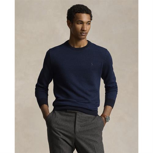 Se Polo Ralph Lauren 2/30 Merino WL Rwslsl-plo Mand Navy Combo Sweaters Str XL Merino - hos Magasin ved Magasin