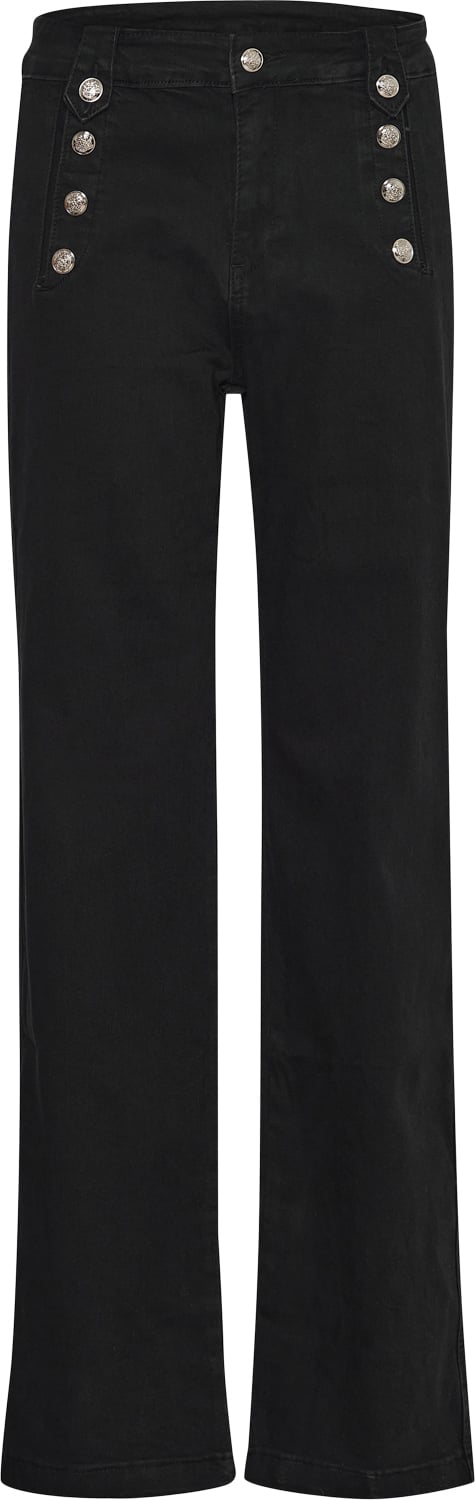 Sorbet Sbyazmin BLK Pant Kvinde Black Bukser Med Lige Ben Str XS - hos Magasin