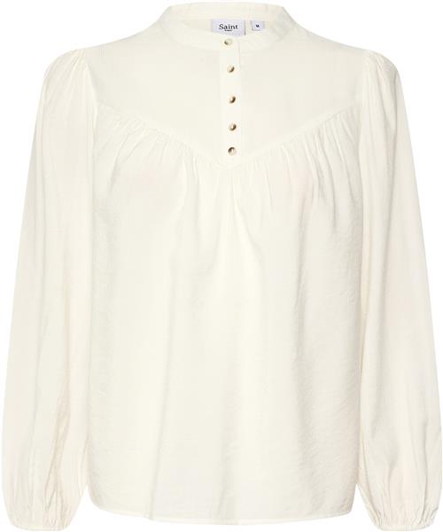 Se Saint Tropez Barbosz Shirt Kvinde 110605 Langærmede Bluser Loose Fit Str L - hos Magasin ved Magasin