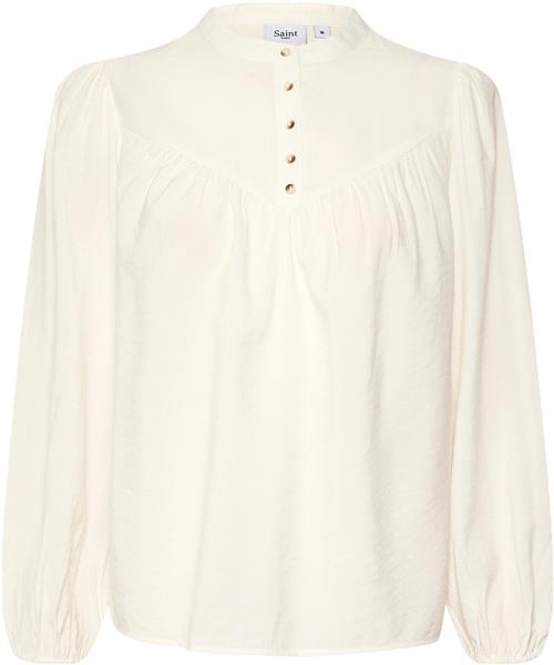 Se Saint Tropez Barbosz Shirt Kvinde 110605 Langærmede Bluser Loose Fit Str M - hos Magasin ved Magasin