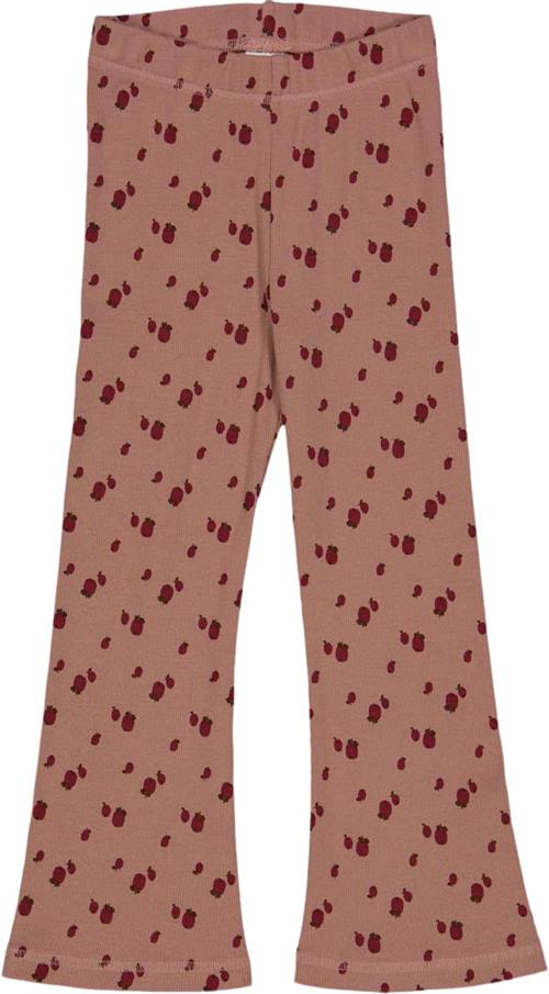 Se Müsli by Green Cotton Apple Flared Pants Str 116 - Daydream/ Cabernet/ Bark Bukser Bomuld hos Magasin ved Magasin