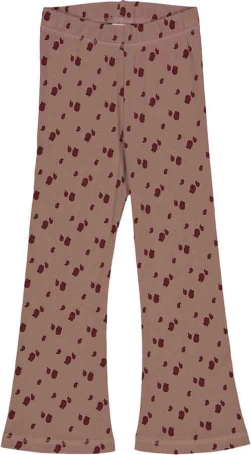 Se Müsli by Green Cotton Apple Flared Pants Str 104 - Daydream/ Cabernet/ Bark Bukser Bomuld hos Magasin ved Magasin