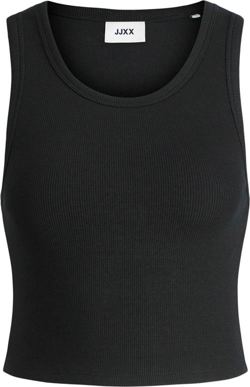 Se JJXX Jxfallon SL RIB Tank TOP Noos Kvinde Sort Tanktoppe Str XL - hos Magasin ved Magasin