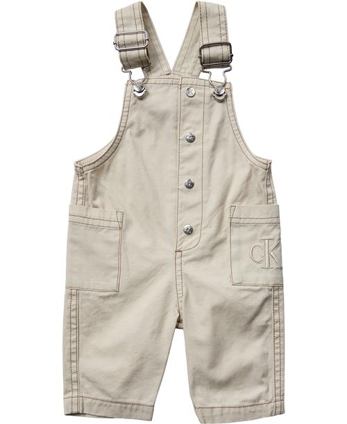 CK Kids Newborn Dungaree With Monogram Logo Str 68 - Pgb Buksedragter Bomuld hos Magasin