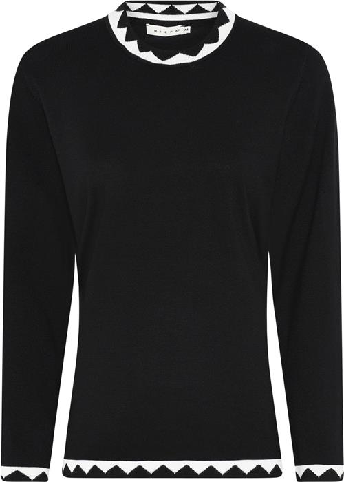 Se Micha BB Jumper_ Bbviscoseknitw.Edge Kvinde Black Sweaters Str S - hos Magasin ved Magasin