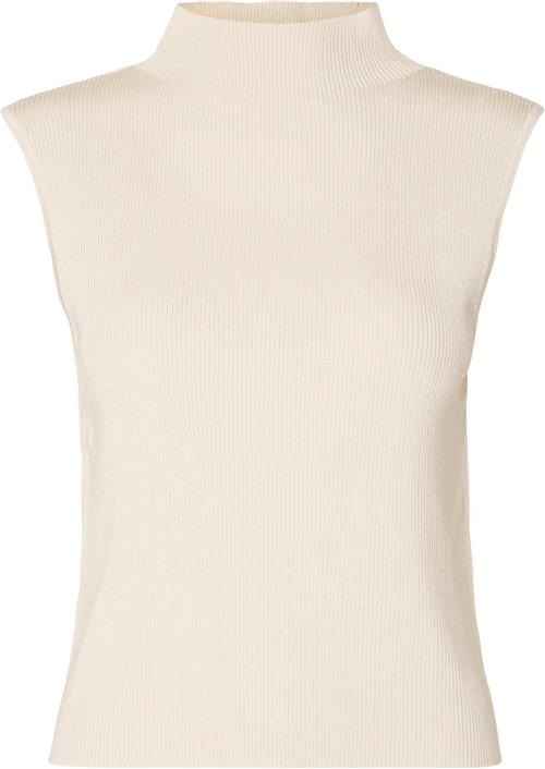 Se Selected Femme Slfcaro SL Knit TOP Kvinde Birch Toppe Str XS - hos Magasin ved Magasin