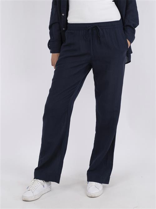 Se Neo Noir Sonar Linen Pants Kvinde Navy Bukser Med Lige Ben Str 40 - hos Magasin ved Magasin