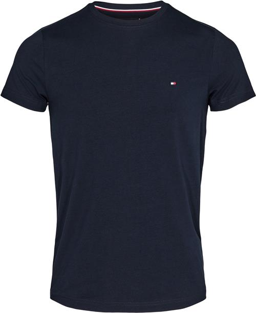 Tommy Hilfiger Core Stretch Slim Cneck TEE Mand Desert Sky Kortærmede T-shirts Str XL - Bomuld hos Magasin