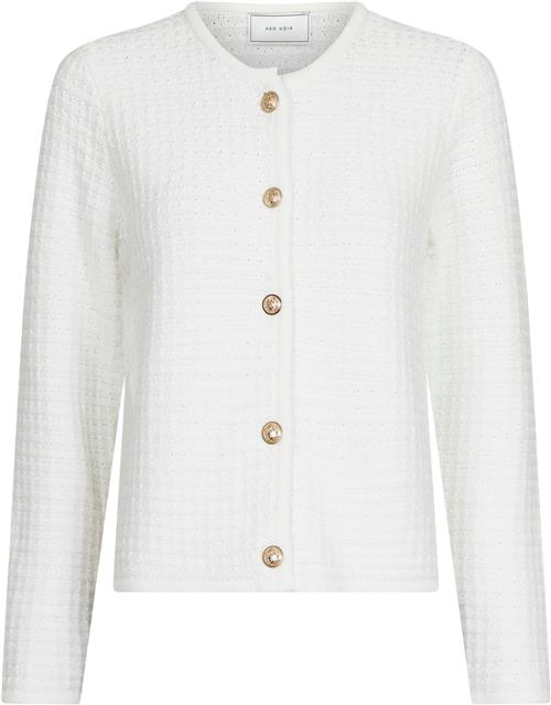 Neo Noir Limone Knit Jacket Kvinde Hvid Overgangsjakker Str 38 - hos Magasin