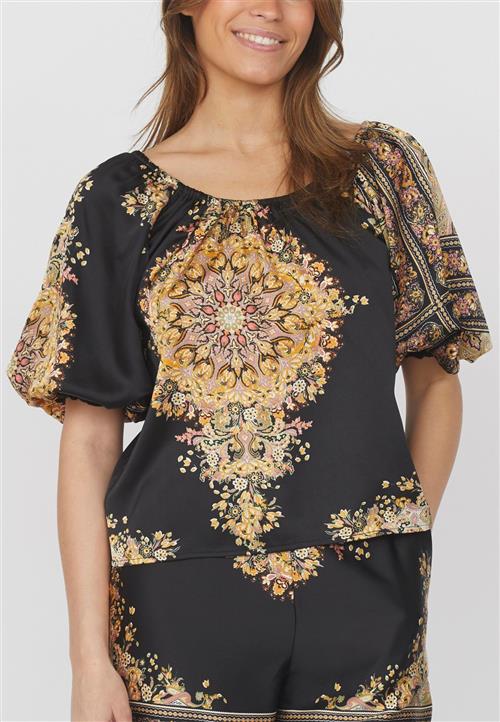 Se Love&Divine Love1159 Kvinde Black Paisley Toppe Str XS - hos Magasin ved Magasin