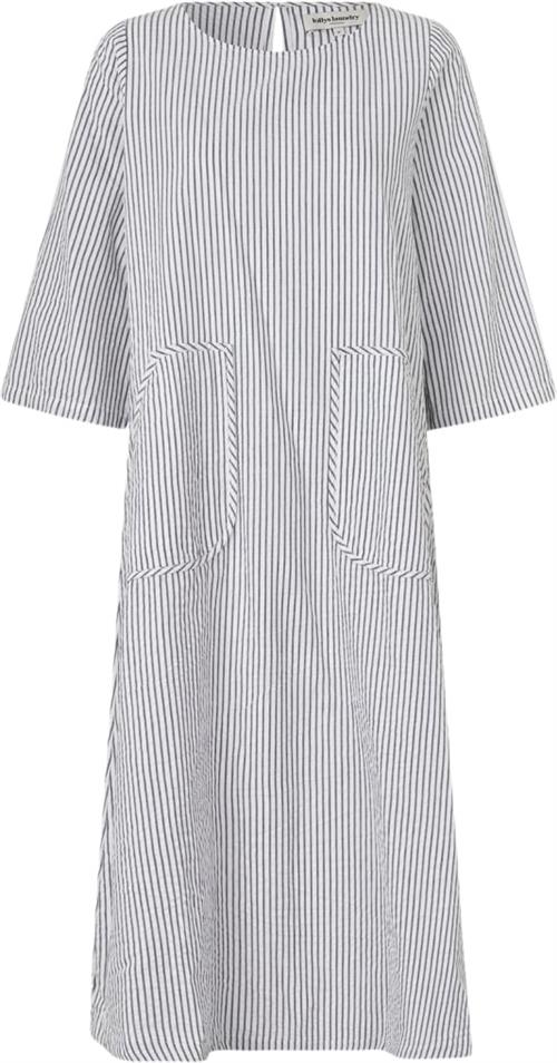 Lollys Laundry Lucasll Midi Dress SS Kvinde Stripe Midi Kjoler Str L - hos Magasin