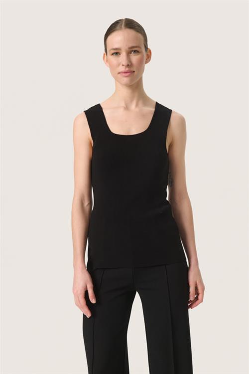 Se Soaked in Luxury Slindianna Top Kvinde Black Toppe Slim Fit Str XL - hos Magasin ved Magasin