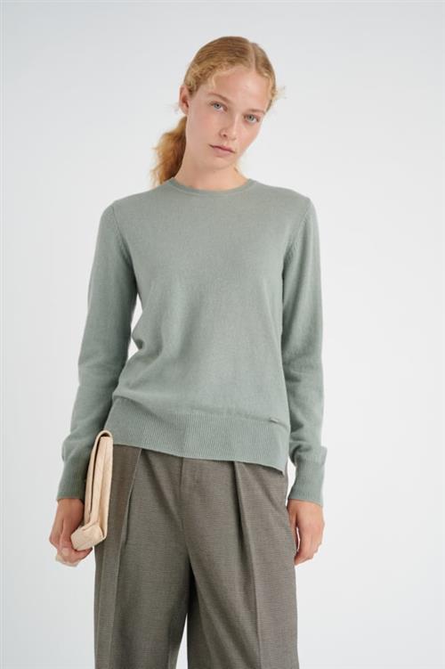 InWear Lukkaiw Crewneck Pullover Premium - 100 Cashmere Kvinde Vetiver Green Sweaters Regular Fit Str S/M Cashmere - hos Magasin