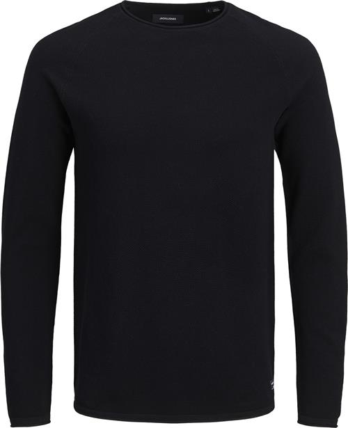 Se Jack & Jones Jjehill Knit Crew Neck Noos Mand Sort Sweaters Str XS - hos Magasin ved Magasin