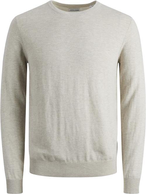 Se Jack & Jones Jjeemil Knit Crew Neck Noos Mand Oatmeal/melange Sweaters Str M - hos Magasin ved Magasin